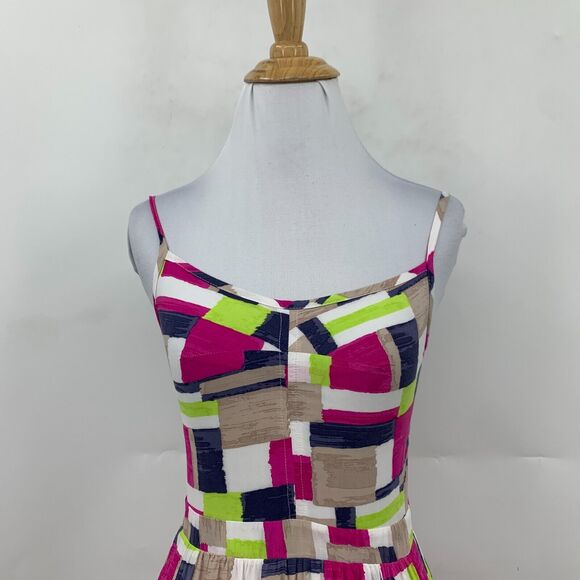 Splendid Geo Pattern Cami Dress Womens XS Extra Small Lined Adjustable Straps - Picture 4 of 16